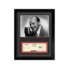 Jack Benny Signed Cancelled Check Framed Display picture