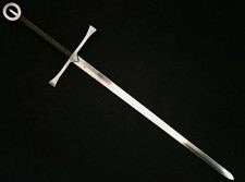 Middle-age Irish Sword From Ireland D2 Tool Steel With Leather Sheath picture