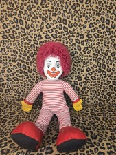Vintage 1984 Ronald McDonald Plush Doll Fun Farm Dakin Vinyl 360 Face Yarn Hair picture