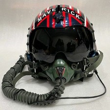 HGU-33 TOP GUN MAVERICK PILOT HELMET+MASK OXY REPLICA+BADGE picture