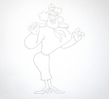 ALADDIN 1990s WALT DISNEY ORIGINAL PRODUCTION CONCEPT cel drag PUBLICITY DRAWING picture