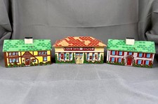 VTG Keystone Wooden Block Toy Village Building Model Railroad Depot House Lot x3 picture
