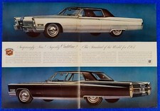 1967 CLASSIC CADILLAC COUPE DE VILLE & FLEETWOOD BROUGHAM  2 PAGE GM PRINT AD picture