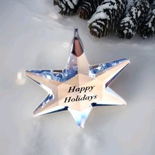 RARE- Swarovski crystal 892342 snowflake Happy holidays small -NOS - B1-L23 picture