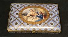 Orchid Blue Porcelain Super Rare Box Vintage picture