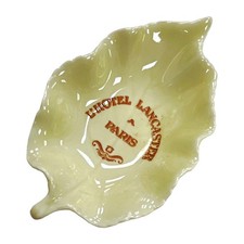 Vintage Porcelain Limoges France Hotel Lancaster Paris Leaf Ashtray/Trinket Dish picture