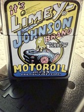 Zippo lighter Barrett Smythe BS LIMEY JOHNSON MOTOR OIL 2005 new in orig box picture
