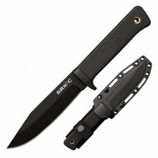 Cold Steel SRK Compact SK-5 Fixed Knife Black Handle Black Plain Edge 49LCKD picture