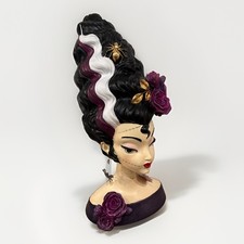 NWT Viral Halloween Bella Lux Halloween Frankenstein Bride bust Glitter Spider picture
