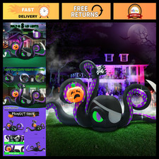 Giant 13Ft Halloween Inflatable Octopus & Black Pumpkin LED Decor for Yard Party picture