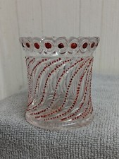 EAPG U.S. Glass  BEADED SWIRL & DISK. Toothpick Holder picture