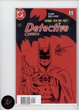 DETECTIVE COMICS #575 BLANK VARIANT SIGNED w/ BATMAN HOMAGE SKETCH by KEN HAESER picture