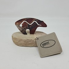 Bear On Stone Rock Art Lazart Petroglyph Southwestern Fetish Bear picture