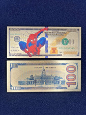 Spiderman - 24k Gold Foil Banknote - Super Hero Tv Show/Movie Character picture
