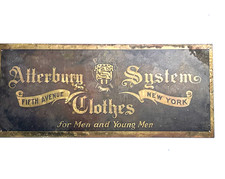 1905 Atterbury men’s clothing Tailor Advertising metal litho Sign store New York picture