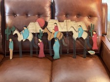 Southwestern Metal 3 Panel Wall Art Fireplace Screen picture