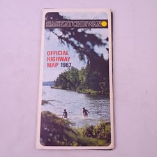 Saskatchewan Official Highway Map 1967 Brochure Canada Vintage  picture