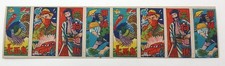 Vintage Japanese 8 Card Menko Sheet- Turkey, Gangsters, Samurai, Rice Farmers picture