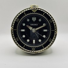 Seiko Diver Style Desk Clock Alarm Gold Rare Table Clock New Box Not for sale picture
