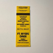 Ft Myers Diner Family Restaurant Ft Myers FL Vintage Matchbook Cover 5MB126-4-1 picture