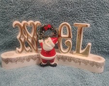Vintage Holt Howard Christmas Santa NOEL 1959 Candle Holder Figurine picture