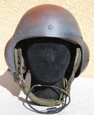 VINTAGE AMERICAN MILITARY PILOT HELMET HELICOPTER / FIGHTER JET AS FOUND US picture