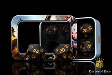 Infinity: N5 Matte w/ Gold - Official Dice Set Handcrafted Resin Dice by Baron o picture