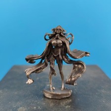 Retro brass resentment sexy big chest prayer beauty figurine picture