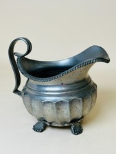Antique I. Vickers Pewter Footed Cream Jug c.1840–1860 19Th Century picture