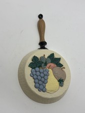 1990s Homco Home Interiors Fruit Frying Pan Wall Hanging  12.5