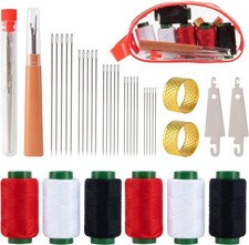 Sewing Kit, 37 Pcs Big Eye Sewing Needles Set with Threader | Complete hand picture