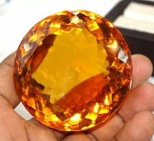 500 Ct Certified Yellow Huge Citrine Natural Brazilian Round Cut Loose Gemstone picture
