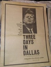 Very Rare JFK Newspaper Insert 