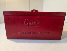 Vintage Grote #87 Reflector Flare Kit Complete in Red Metal Box picture