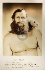 W.R. Willey No Clothes Possum Nudist Mountain Man RPPC Photo Postcard COPY picture