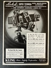 1952 Kling Photo Supply Corporation Linhof Super Technika B&W Vintage Print Ad picture