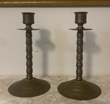 Set of 2 Vintage Brass Candlesticks Candle Holders 7.5” Australia Soho Foundry picture