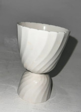 Vintage Royal Adderley Fine Bone China White Swirl Egg Cup England picture