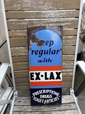 1930s–1950s Ex-Lax Porcelain Pharmacy Sign  picture