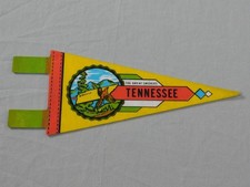 Vintage 1970s TENNESSEE Great Smokies USA Highway Travel Transport Pennant 10x4 picture