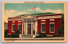 MO, West Plains, Post Office, Linen, Vintage Postcard picture