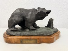 Early Spring by Dutch Bryant. Signed Bronze Bear Sculpture Wildlife Art Piece 5 picture
