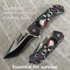 3D pattern handle folding knife, pocket knife, cutting rope, broken window picture