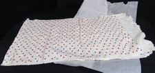 VINTAGE 1970's HAND SPUN HAND LOOMED CHIAPAS MEXICAN TABLE RUNNER WHITE RED GRN picture