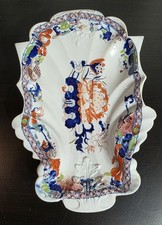 Antique Dramatic Mason's Ironstone Serving Dish Original Very Good Condition picture