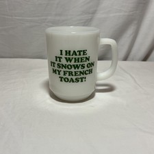 Vintage 1958 Snoopy Coffee Mug I Hate It When It Snows On My French Toast picture