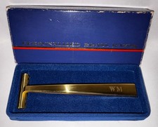 Vintage AVON Personalized SOLID BRASS Shaving Razor 1984 Durable “WM” picture
