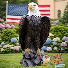 Bald Eagle Statue Outdoor - Large American Eagle Figurine for Garden, Yard...... picture