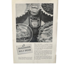 Vintage 1936 Heinz Mince Meat Holidays No 1 Dish Ad Advertisment picture