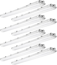 4Ft LED Vapor Tight Light Fixtures, 48W, 4200LM, 6500K Bright White, Clear Cover picture